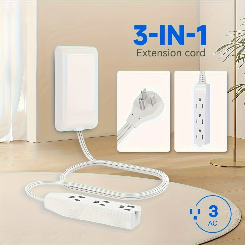 ⚡ 3 EN 1: Regleta Blanco + Extensión + Enchufe Plano | La Solución Completa
🏢 Ideal oficinas • 🛏️ Perfecto dormitorios • 🔌 Conector ultra-delgado para cualquier espacio