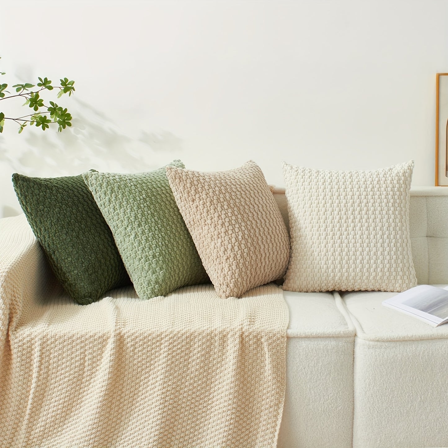 Set de 4 Fundas de Cojín de Terciopelo Doble Cara – Elegancia y Comodidad para Tu Sala o Recámara 🛋️💖