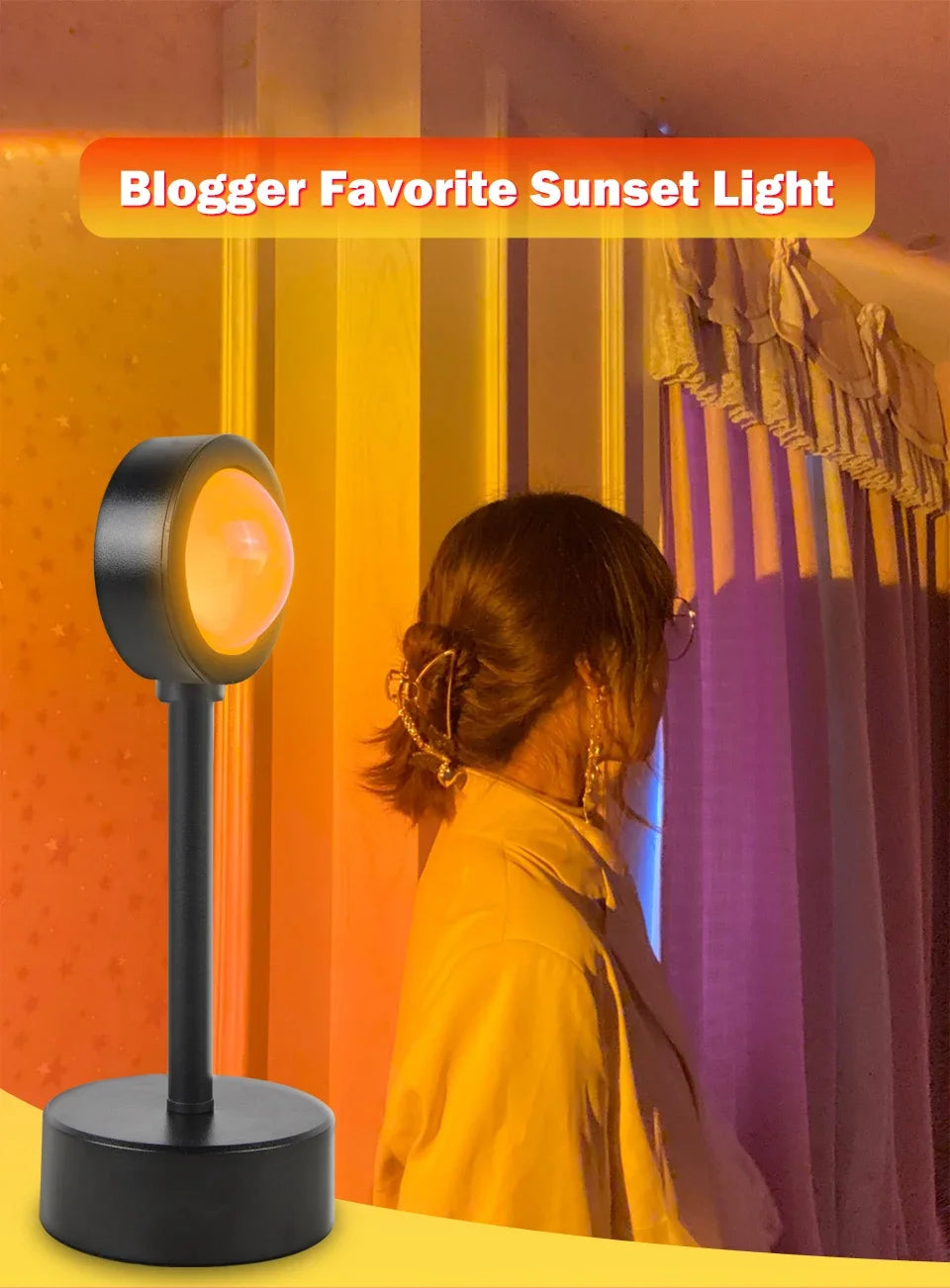 Lámpara LED de luz cálida, tu habitación se convierte en un espacio acogedor, ideal para relajarte, tomar fotos o disfrutar del momento.