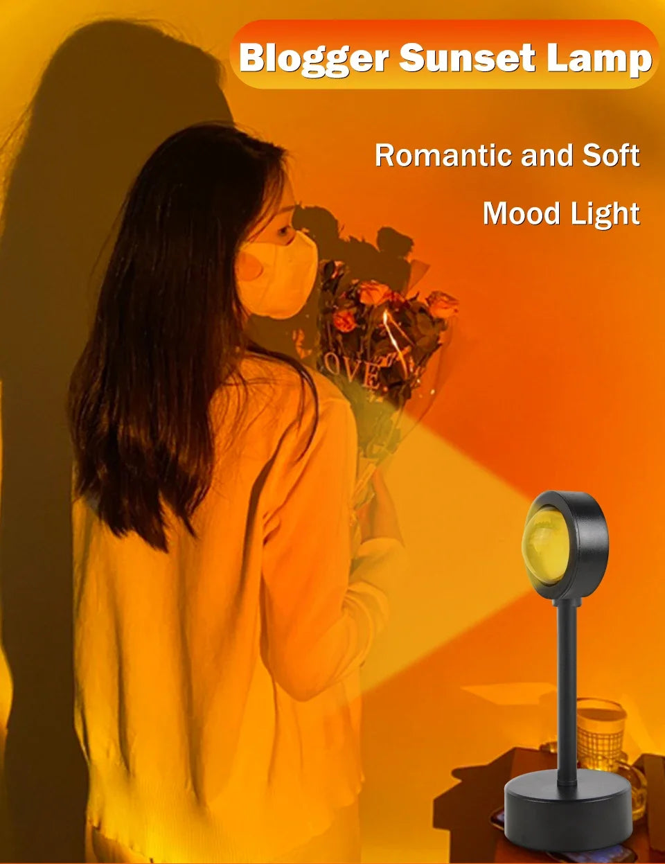 Lámpara LED de luz cálida, tu habitación se convierte en un espacio acogedor, ideal para relajarte, tomar fotos o disfrutar del momento.
