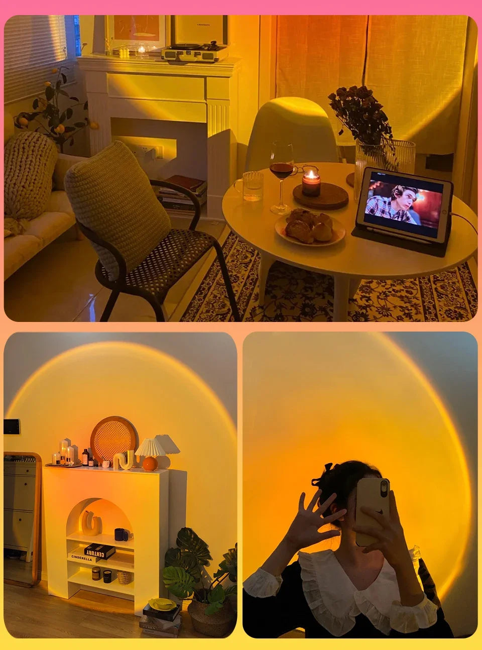 Lámpara LED de luz cálida, tu habitación se convierte en un espacio acogedor, ideal para relajarte, tomar fotos o disfrutar del momento.
