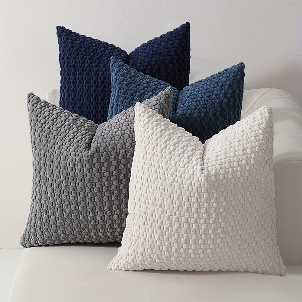 Set de 4 Fundas de Cojín de Terciopelo Doble Cara – Elegancia y Comodidad para Tu Sala o Recámara 🛋️💖