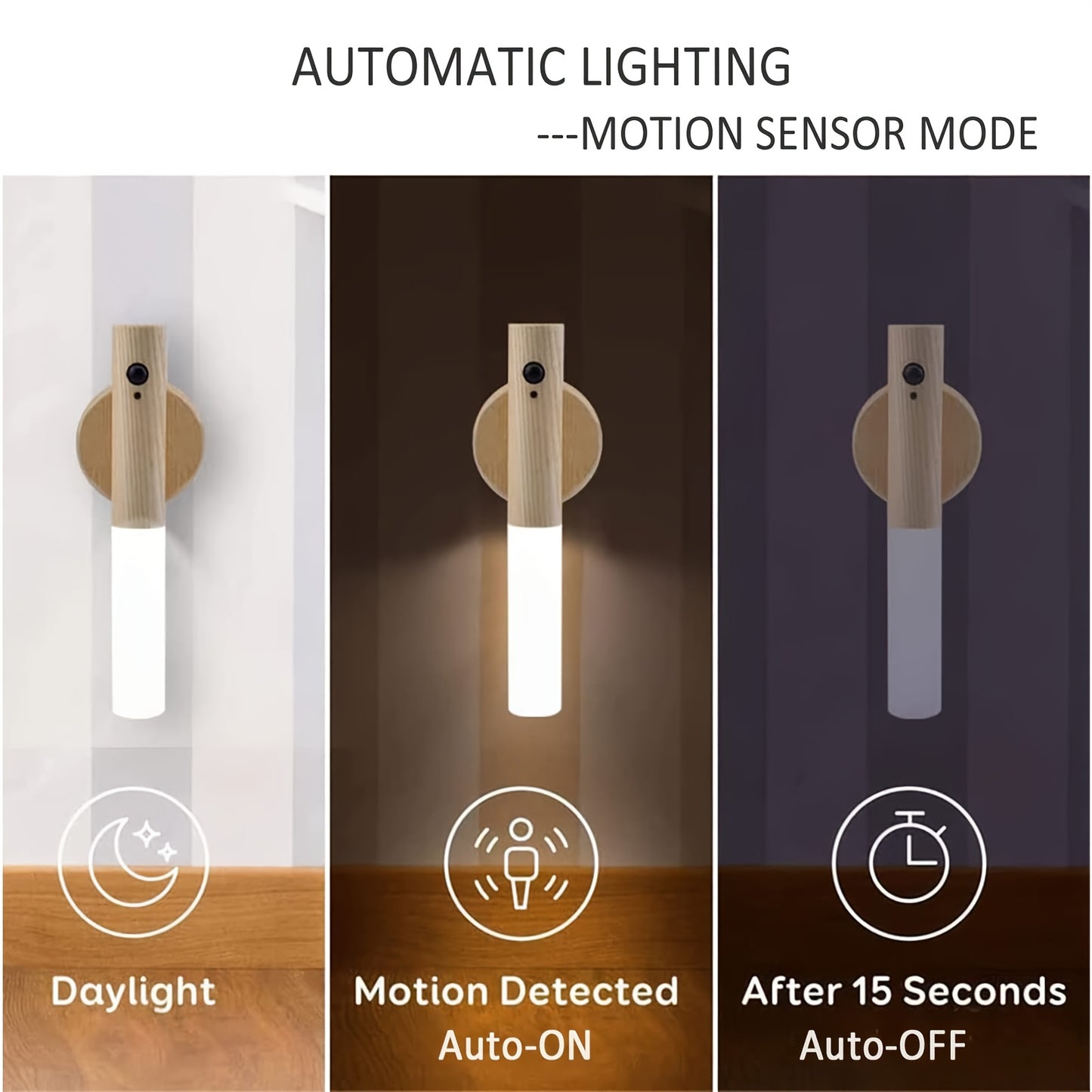 Set 2 Luces Nocturnas Inteligentes con Sensor de Movimiento – Ilumina Tu Hogar Sin Esfuerzo al despertar por la madrugada o la noches 🌙✨