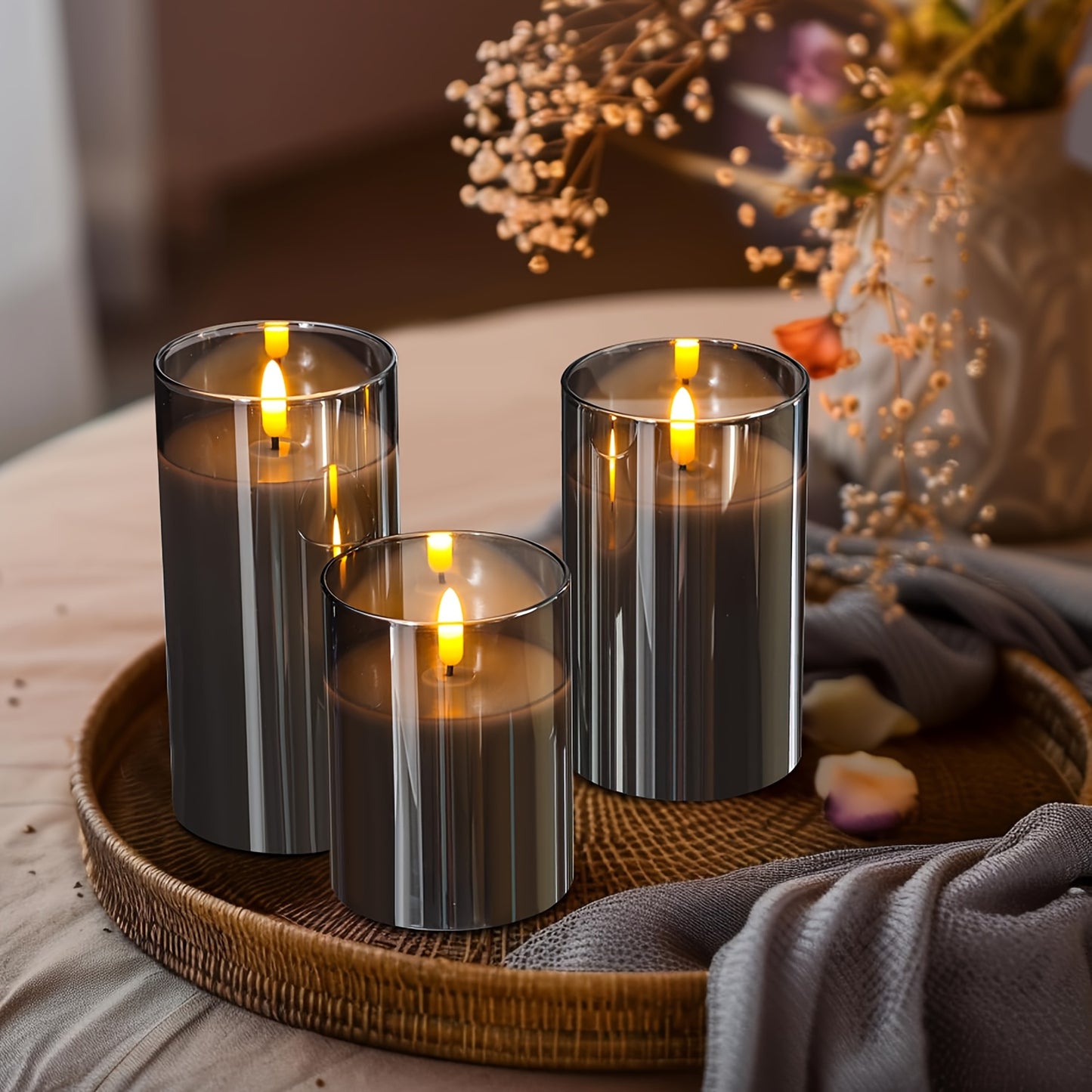 Set 3 Velas LED sin Llama con Control Remoto – Ambiente Romántico sin Complicaciones 🕯️💖