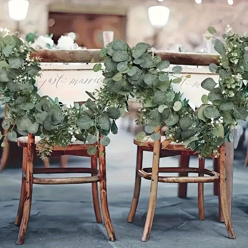 Guirnalda de Eucalipto Artificial Plateado – Toque Natural y Chic para Tu Hogar y Eventos 🌿✨