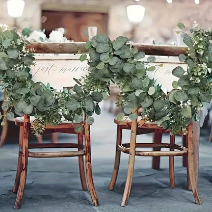 Guirnalda de Eucalipto Artificial Plateado – Toque Natural y Chic para Tu Hogar y Eventos 🌿✨