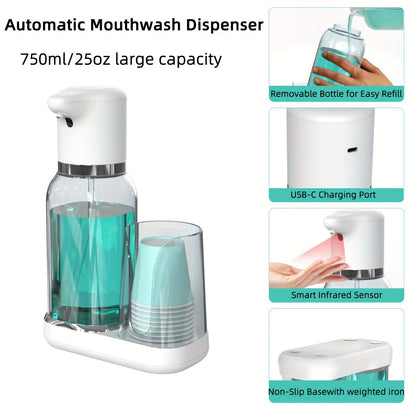 🧴✨ Dispensador Automático de Enjuague Bucal – 750ml