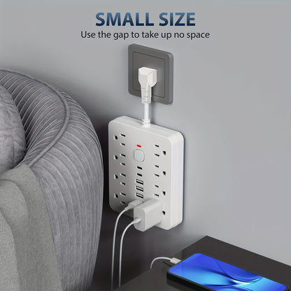 Olvídate del Desorden 🔌 – Multicontacto 14 en 1 con USB y Protección Total
Carga Todo con un Solo Toque 🖲️ – Regleta Inteligente con Puertos USB + Tipo-C