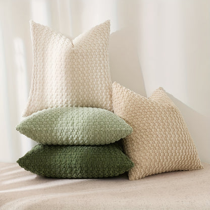 Set de 4 Fundas de Cojín de Terciopelo Doble Cara – Elegancia y Comodidad para Tu Sala o Recámara 🛋️💖