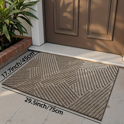 Tapete Antideslizante con Rayas Geométricas – Estilo y Seguridad desde la Entrada 🚪✨