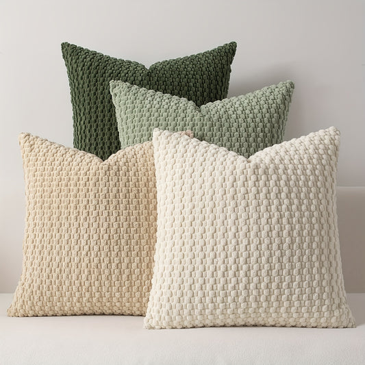 Set de 4 Fundas de Cojín de Terciopelo Doble Cara – Elegancia y Comodidad para Tu Sala o Recámara 🛋️💖