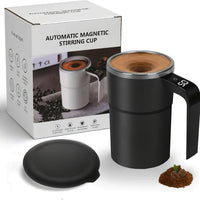 NIJ Electric Mixing Cup with One-Touch Automatic Mixing, USB-Rechargeable Coffee Mug with Lithium-Polymer Battery, Portable Cup for Home, Office, Travel - Ideal Gift for Coffee & Cocoa Lovers (Compatible with Milk, Cocoa, Sha