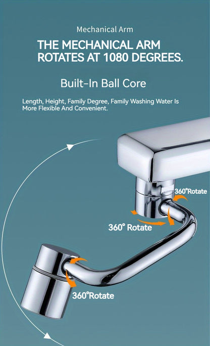 💦 Grifo Giratorio Universal 1080° – Rotación Total