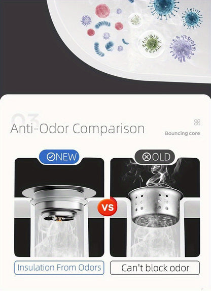 🧼 Filtro de Cocina 3 en 1 – Atrapa Comida + Filtro de Olores + Tapón