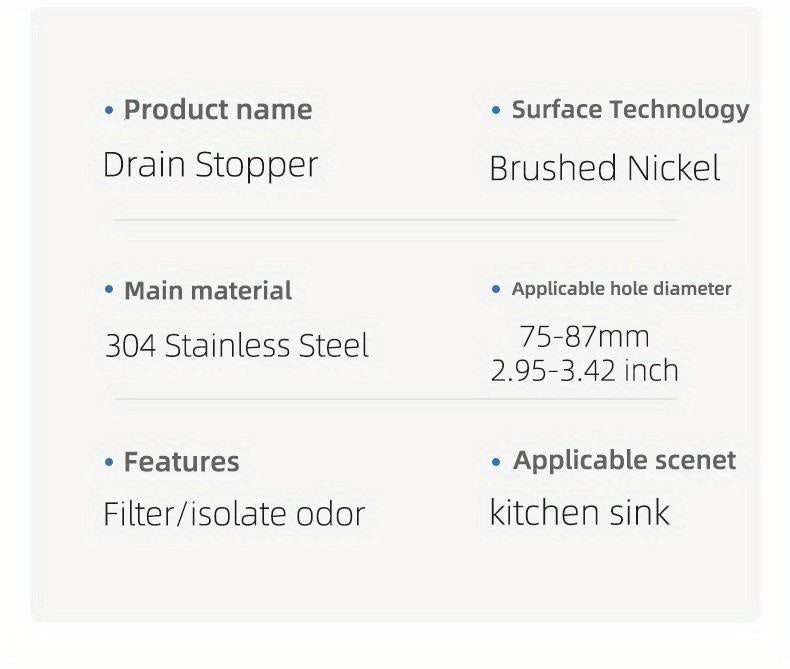 🧼 Filtro de Cocina 3 en 1 – Atrapa Comida + Filtro de Olores + Tapón