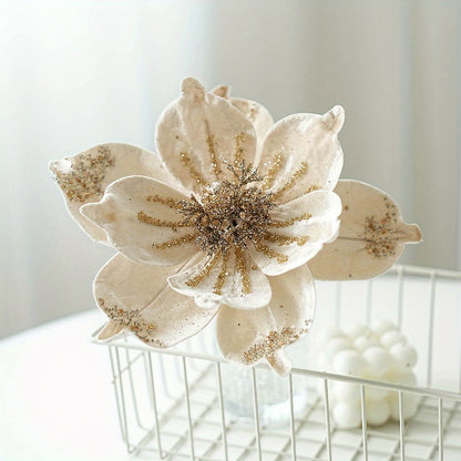 🎯 Magnolias Brillantes Multifunción - De Navidad a Bodas
✨ Tela con glitter • 📦 Plegables para almacenar • 🎄 Árbol • 💒 Centros de mesa • 🎉 Año Nuevo • 🔋 Libres de batería