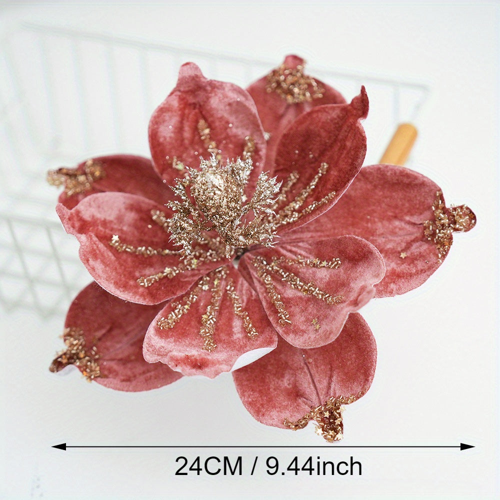 🎯 Magnolias Brillantes Multifunción - De Navidad a Bodas
✨ Tela con glitter • 📦 Plegables para almacenar • 🎄 Árbol • 💒 Centros de mesa • 🎉 Año Nuevo • 🔋 Libres de batería