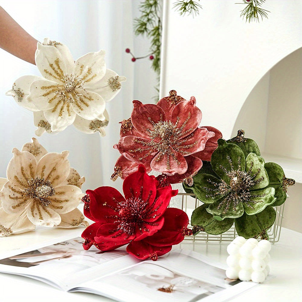🎯 Magnolias Brillantes Multifunción - De Navidad a Bodas
✨ Tela con glitter • 📦 Plegables para almacenar • 🎄 Árbol • 💒 Centros de mesa • 🎉 Año Nuevo • 🔋 Libres de batería