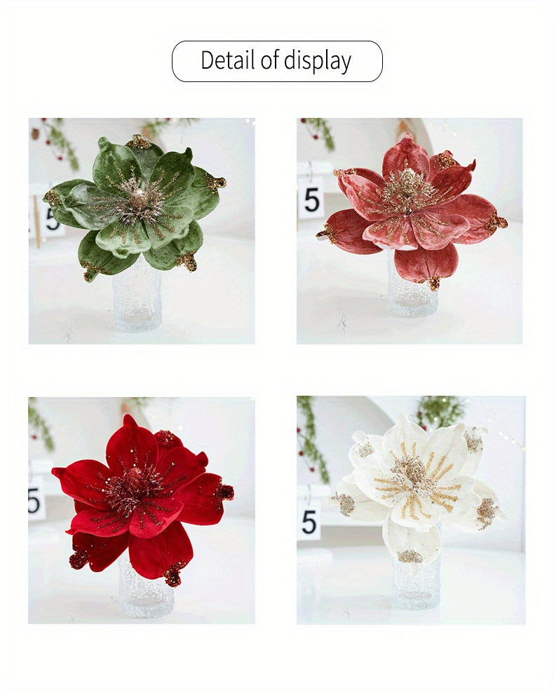 🎯 Magnolias Brillantes Multifunción - De Navidad a Bodas
✨ Tela con glitter • 📦 Plegables para almacenar • 🎄 Árbol • 💒 Centros de mesa • 🎉 Año Nuevo • 🔋 Libres de batería