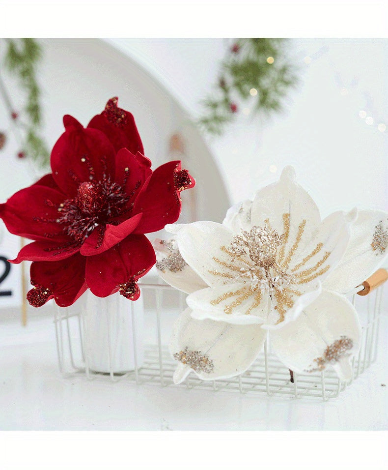 🎯 Magnolias Brillantes Multifunción - De Navidad a Bodas
✨ Tela con glitter • 📦 Plegables para almacenar • 🎄 Árbol • 💒 Centros de mesa • 🎉 Año Nuevo • 🔋 Libres de batería