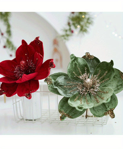 🎯 Magnolias Brillantes Multifunción - De Navidad a Bodas
✨ Tela con glitter • 📦 Plegables para almacenar • 🎄 Árbol • 💒 Centros de mesa • 🎉 Año Nuevo • 🔋 Libres de batería