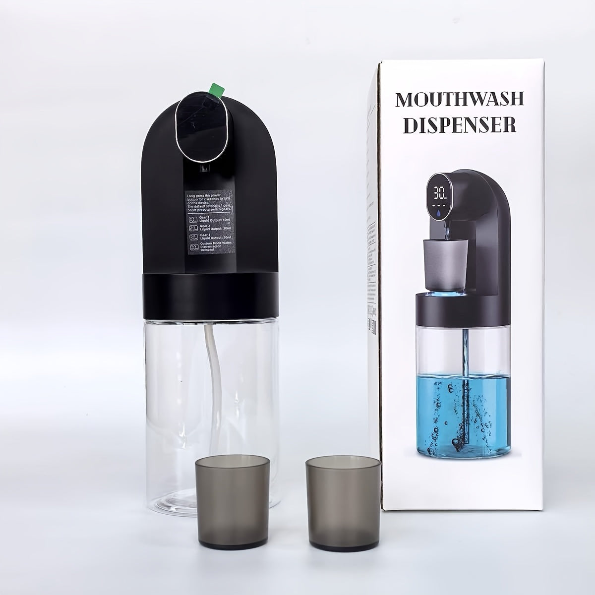 🪥 SmartTouch – Dispensador Automático de Enjuague Bucal 💧
4 Modos Ajustables ⚙️ | Depósito Transparente 600 ml 🥂 con Vasos Magnéticos | Diseño Antigoteo & Higiénico 🛡 | Organizador Moderno de Baño en B