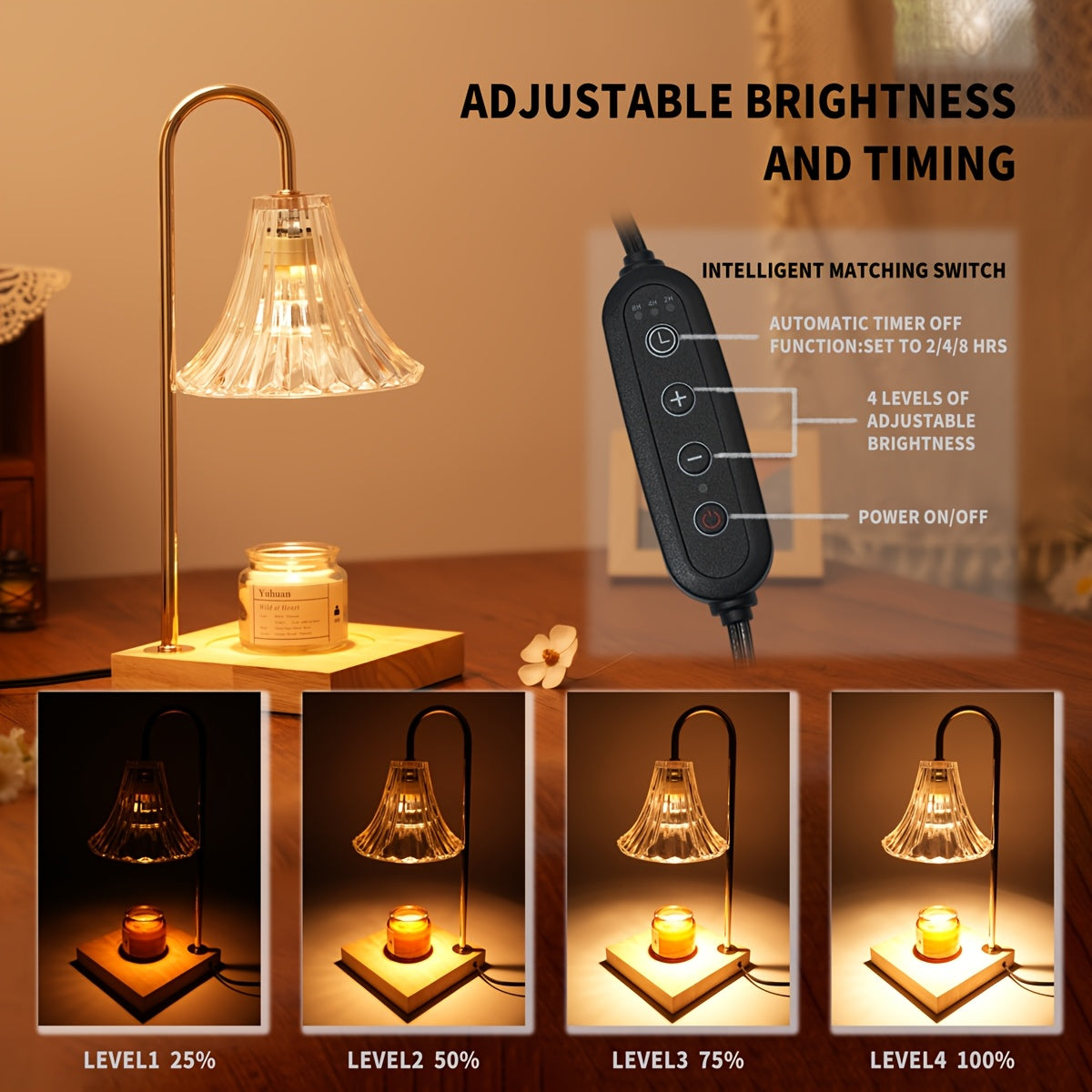 🕯️⏰ Calienta Cera con Temporizador y Dimmer | Ideal para Regalo & Decoración