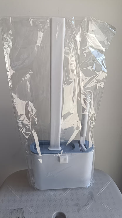 Cepillo de Silicona para Baño con Soporte de Pared – Limpieza Fácil y Estilo Minimalista 🖤🚿