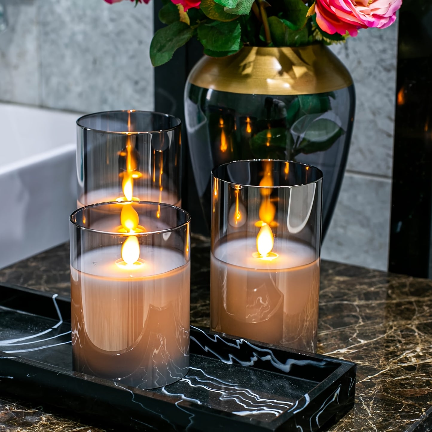 Set 3 Velas LED sin Llama con Control Remoto – Ambiente Romántico sin Complicaciones 🕯️💖