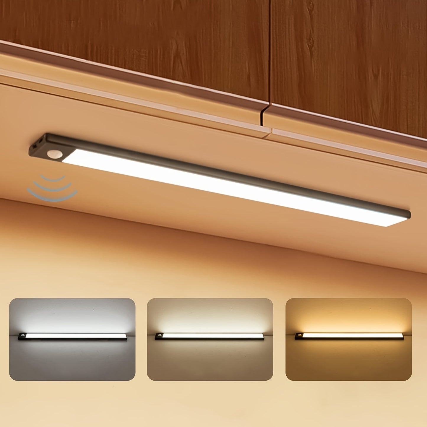 🌙💡Luz LED con Sensor de Movimiento| 3 Tonos de Luz + Recargable 🔄 🌙