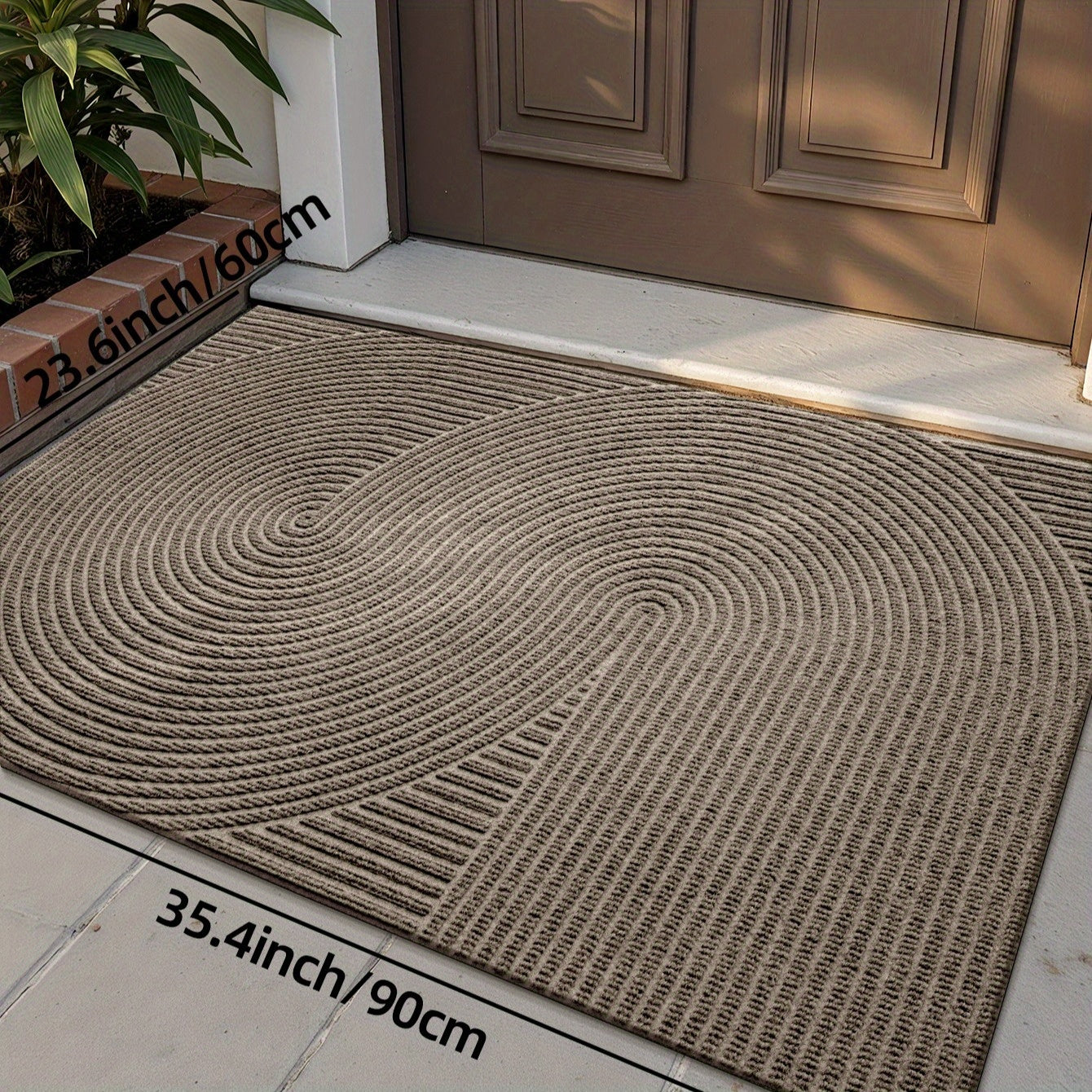 Tapete Antideslizante con Rayas Geométricas – Estilo y Seguridad desde la Entrada 🚪✨
