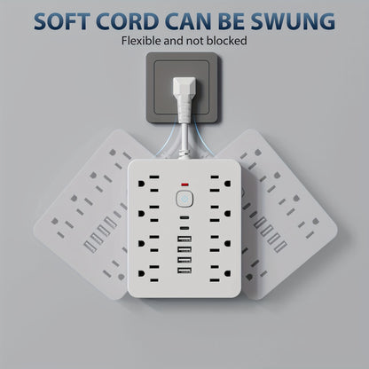 Olvídate del Desorden 🔌 – Multicontacto 14 en 1 con USB y Protección Total
Carga Todo con un Solo Toque 🖲️ – Regleta Inteligente con Puertos USB + Tipo-C