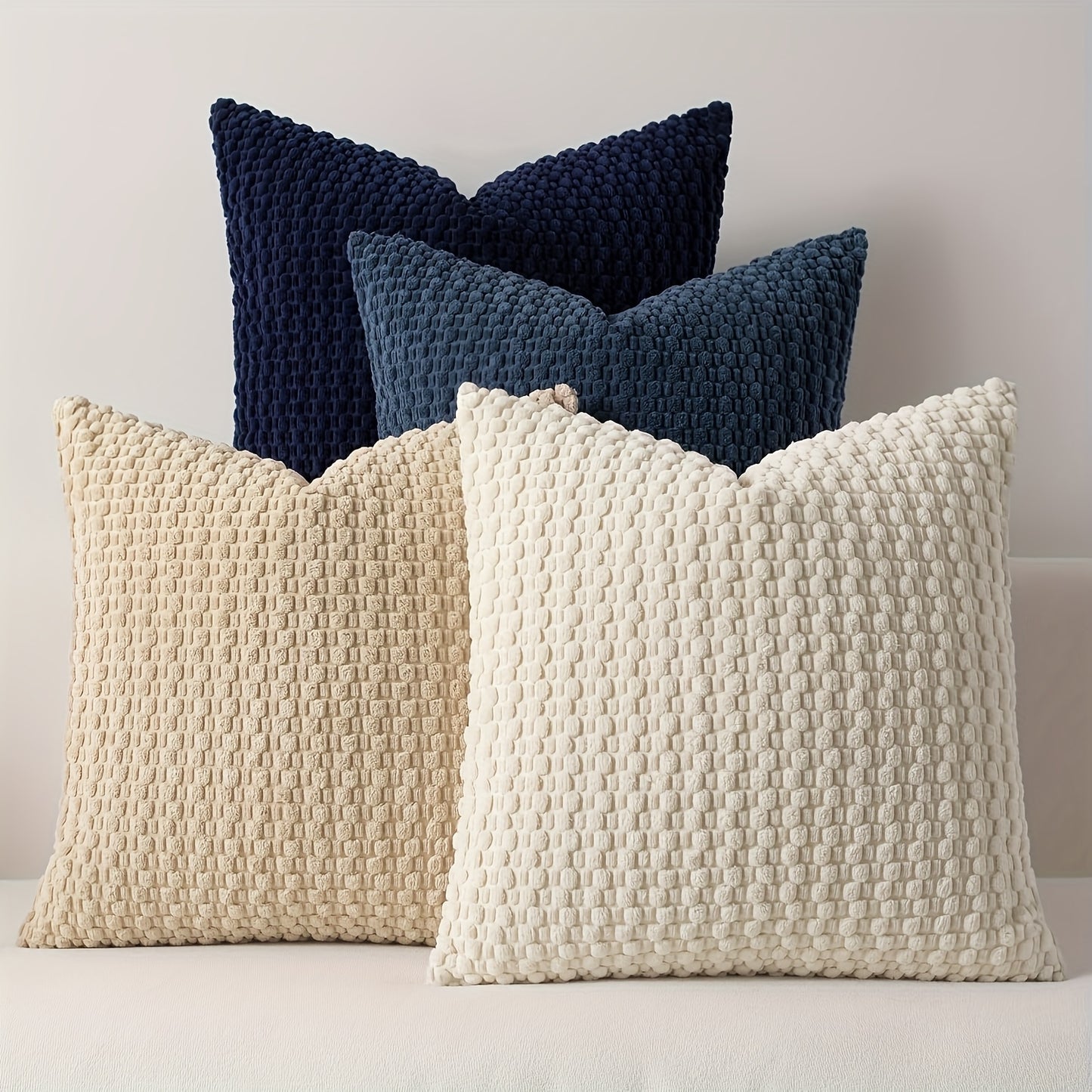 Set de 4 Fundas de Cojín de Terciopelo Doble Cara – Elegancia y Comodidad para Tu Sala o Recámara 🛋️💖