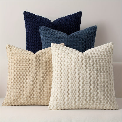 Set de 4 Fundas de Cojín de Terciopelo Doble Cara – Elegancia y Comodidad para Tu Sala o Recámara 🛋️💖