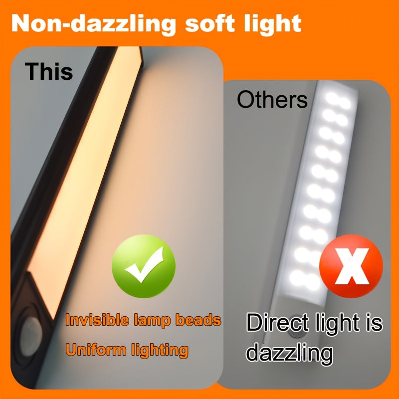 🌙💡Luz LED con Sensor de Movimiento| 3 Tonos de Luz + Recargable 🔄 🌙