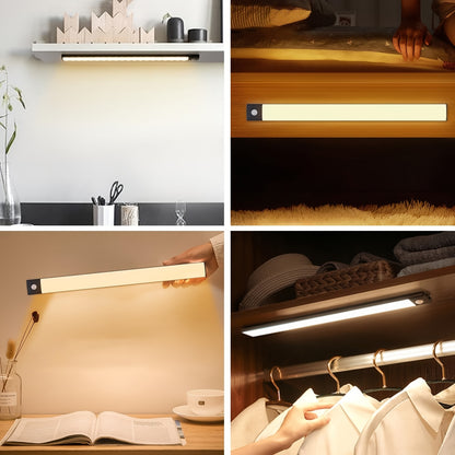 🌙💡Luz LED con Sensor de Movimiento| 3 Tonos de Luz + Recargable 🔄 🌙