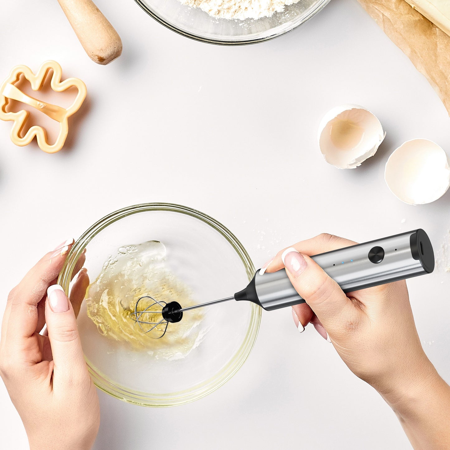 ⚡ Batidor de Leche Recargable – 3 Velocidades, ¡Espuma Perfecta!