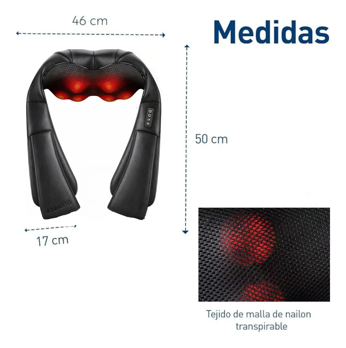 🖤 Masajeador Shiatsu con Calor | Relájate en Casa