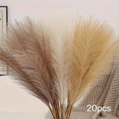 Set de 20 Ramas de Pampas Artificiales – Dale un Toque Boho Chic a Tu Espacio 🌾✨