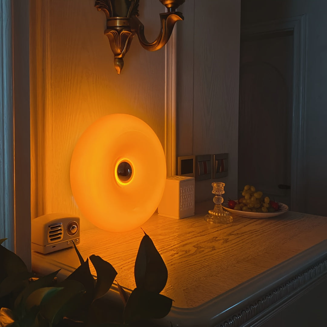 Crea el Ambiente Perfecto en Segundos – Lámpara Donut LED con 6 Brillos y 3 Tonos que Amarás 💡🧡
