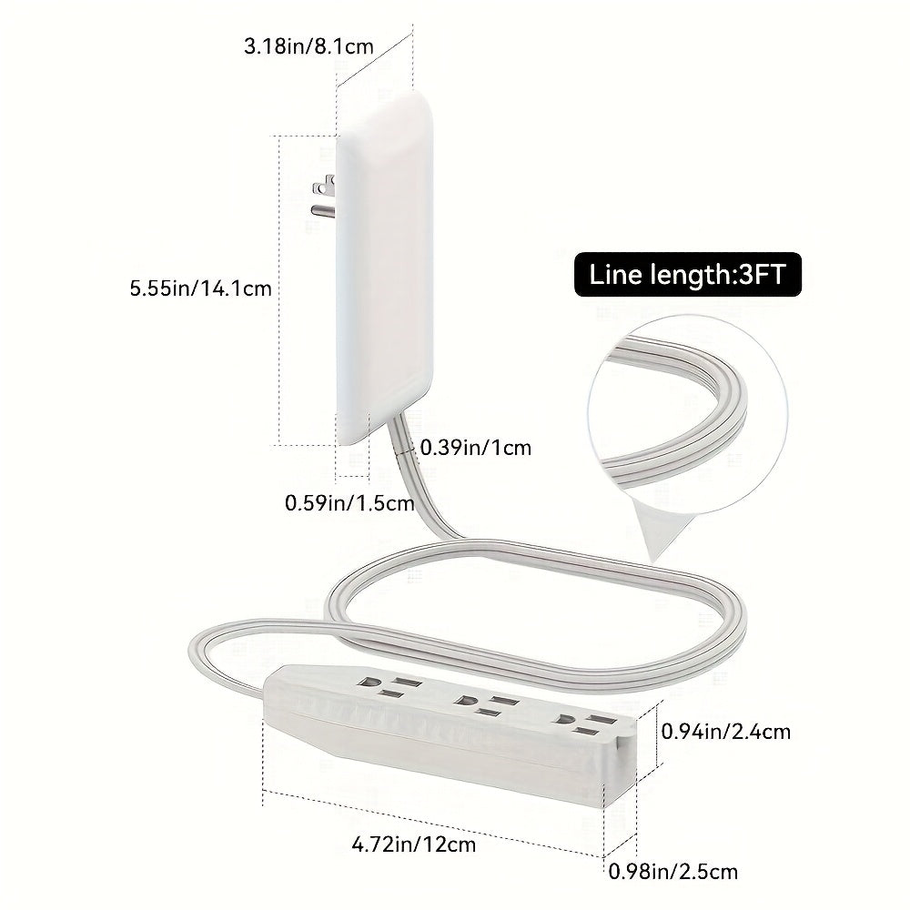 ⚡ 3 EN 1: Regleta Blanco + Extensión + Enchufe Plano | La Solución Completa
🏢 Ideal oficinas • 🛏️ Perfecto dormitorios • 🔌 Conector ultra-delgado para cualquier espacio