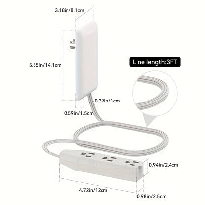 ⚡ 3 EN 1: Regleta Blanco + Extensión + Enchufe Plano | La Solución Completa
🏢 Ideal oficinas • 🛏️ Perfecto dormitorios • 🔌 Conector ultra-delgado para cualquier espacio