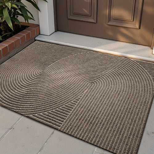 Tapete Antideslizante con Rayas Geométricas – Estilo y Seguridad desde la Entrada 🚪✨