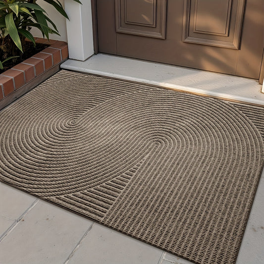 Tapete Antideslizante con Rayas Geométricas – Estilo y Seguridad desde la Entrada 🚪✨