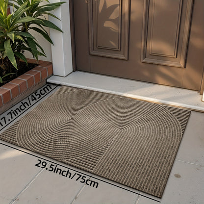 Tapete Antideslizante con Rayas Geométricas – Estilo y Seguridad desde la Entrada 🚪✨