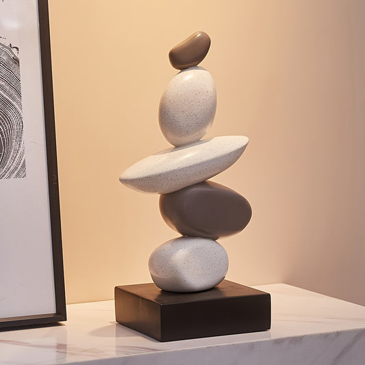 Escultura Decorativa de Piedras Apiladas – Equilibrio Natural para Tu Hogar 🪨🌿