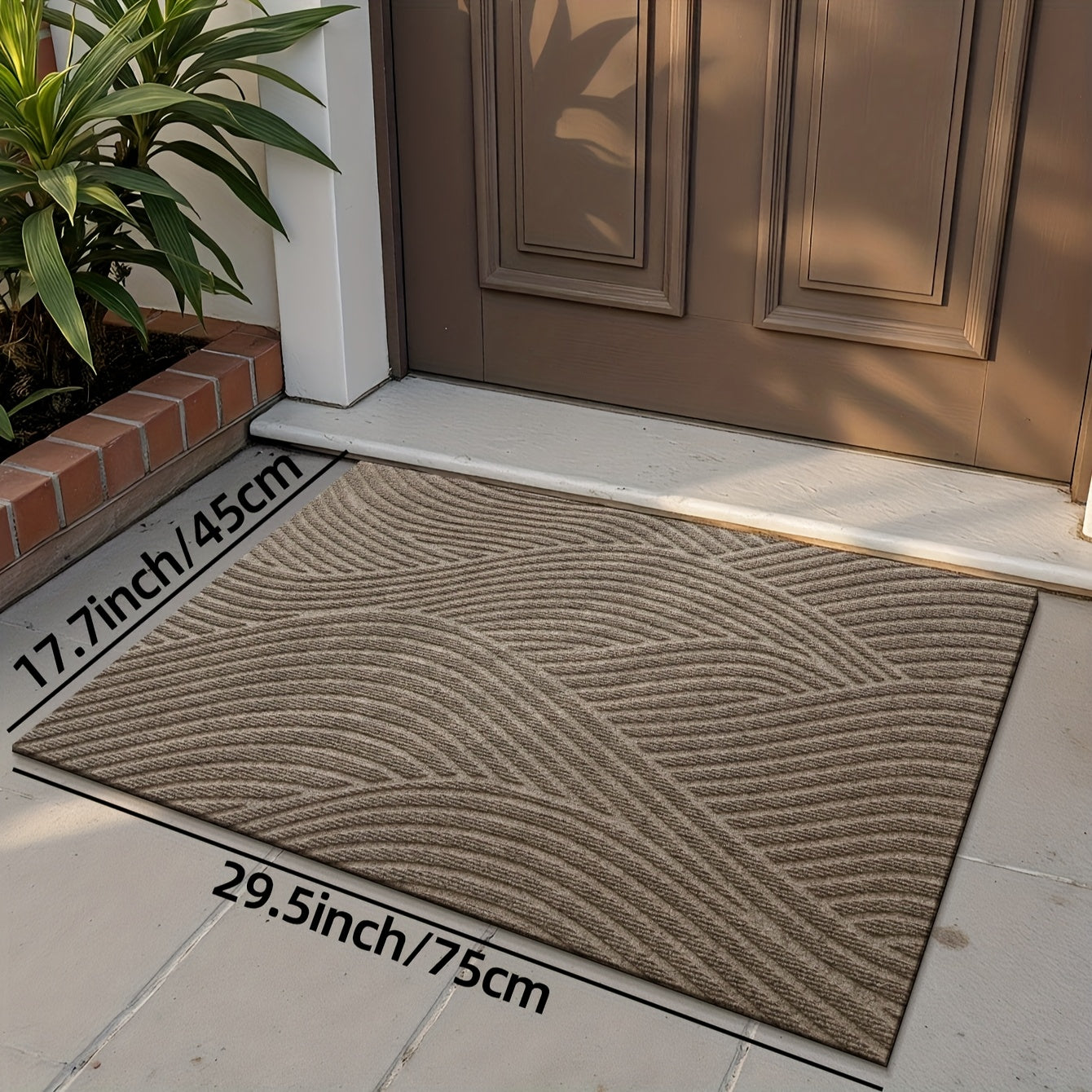 Tapete Antideslizante con Rayas Geométricas – Estilo y Seguridad desde la Entrada 🚪✨