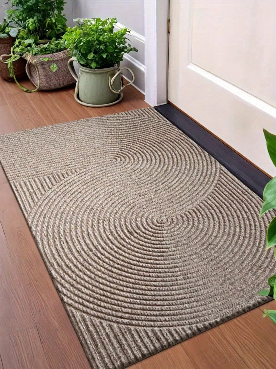 Tapete Antideslizante con Rayas Geométricas – Estilo y Seguridad desde la Entrada 🚪✨