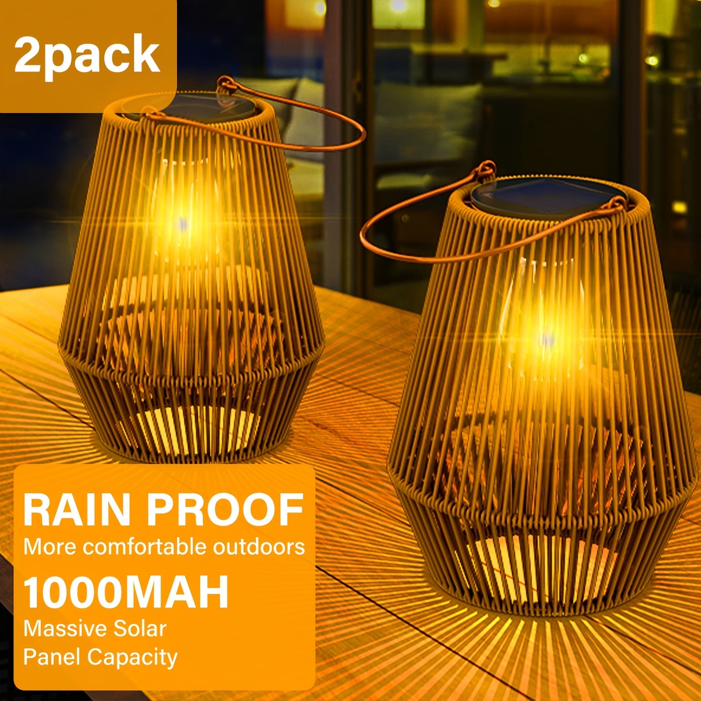 Lámpara Solar para Exterior (1/2/4 piezas) | Iluminación decorativa para jardín
✨ Decora, ilumina y ahorra energía — dale un toque mágico a tus noches al aire libre.