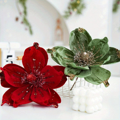 🎯 Magnolias Brillantes Multifunción - De Navidad a Bodas
✨ Tela con glitter • 📦 Plegables para almacenar • 🎄 Árbol • 💒 Centros de mesa • 🎉 Año Nuevo • 🔋 Libres de batería